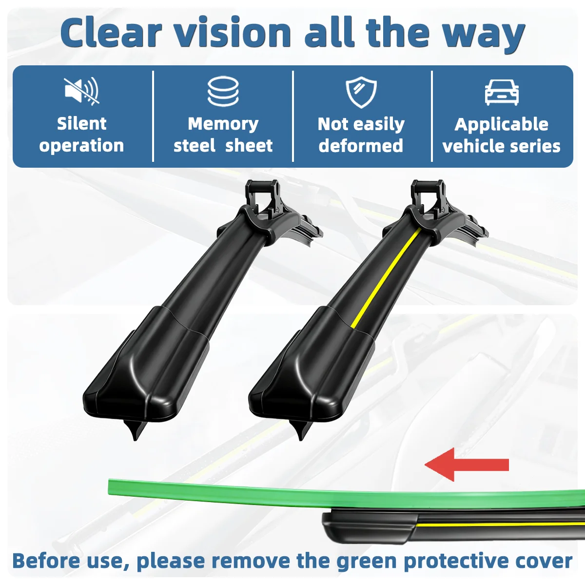 3PCS Front Rear Windshield Wiper Blades Fit For Dacia Renault Dokker Duster 2009-2021 Car Durable Premium Auto Spare Parts 2020 - الصورة 5
