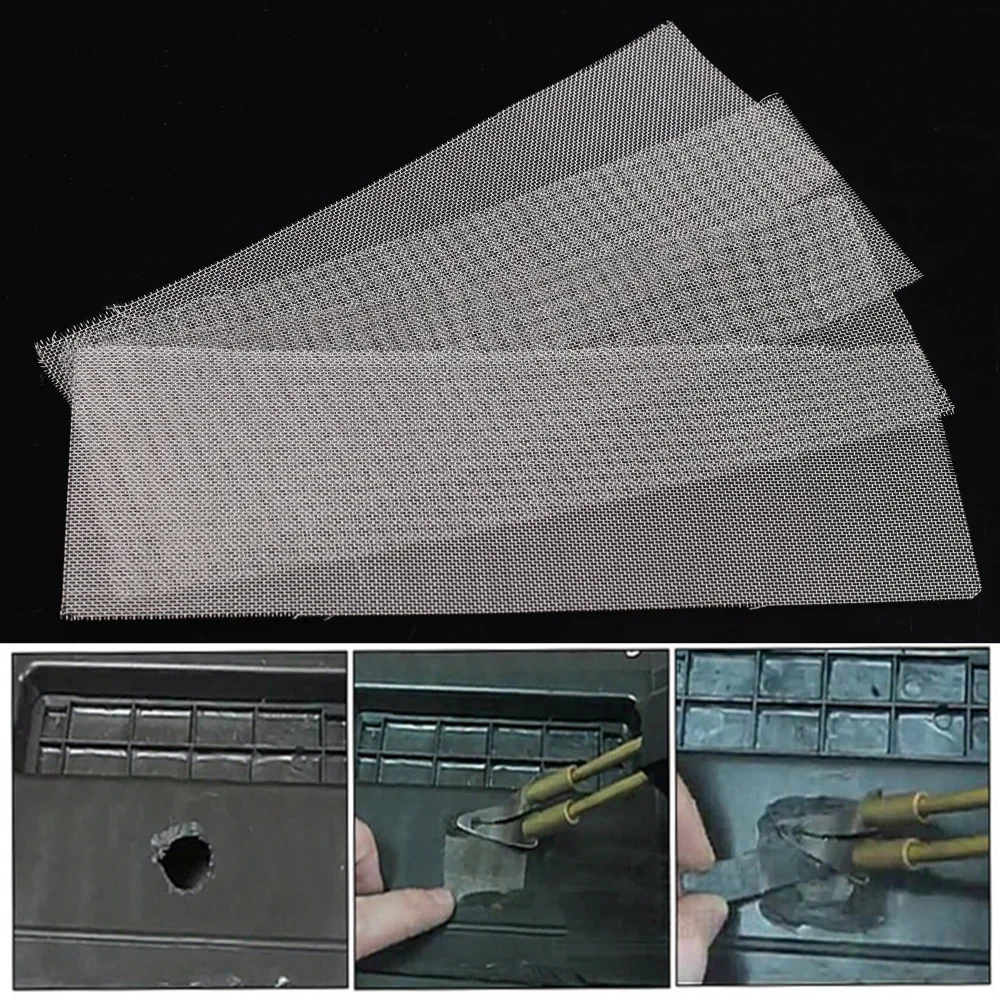 10pcs Car Bumpers Stainless Steel Repair Net Adjustable Plastic Holes Cracks Welding Net For Car Repair Welding Machines
