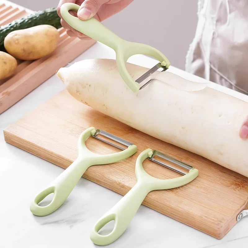 Stainless steel peeler with PP handle, potato and household vegetable and fruit peeler, fruit knife, kitchen utensils - الصورة 2