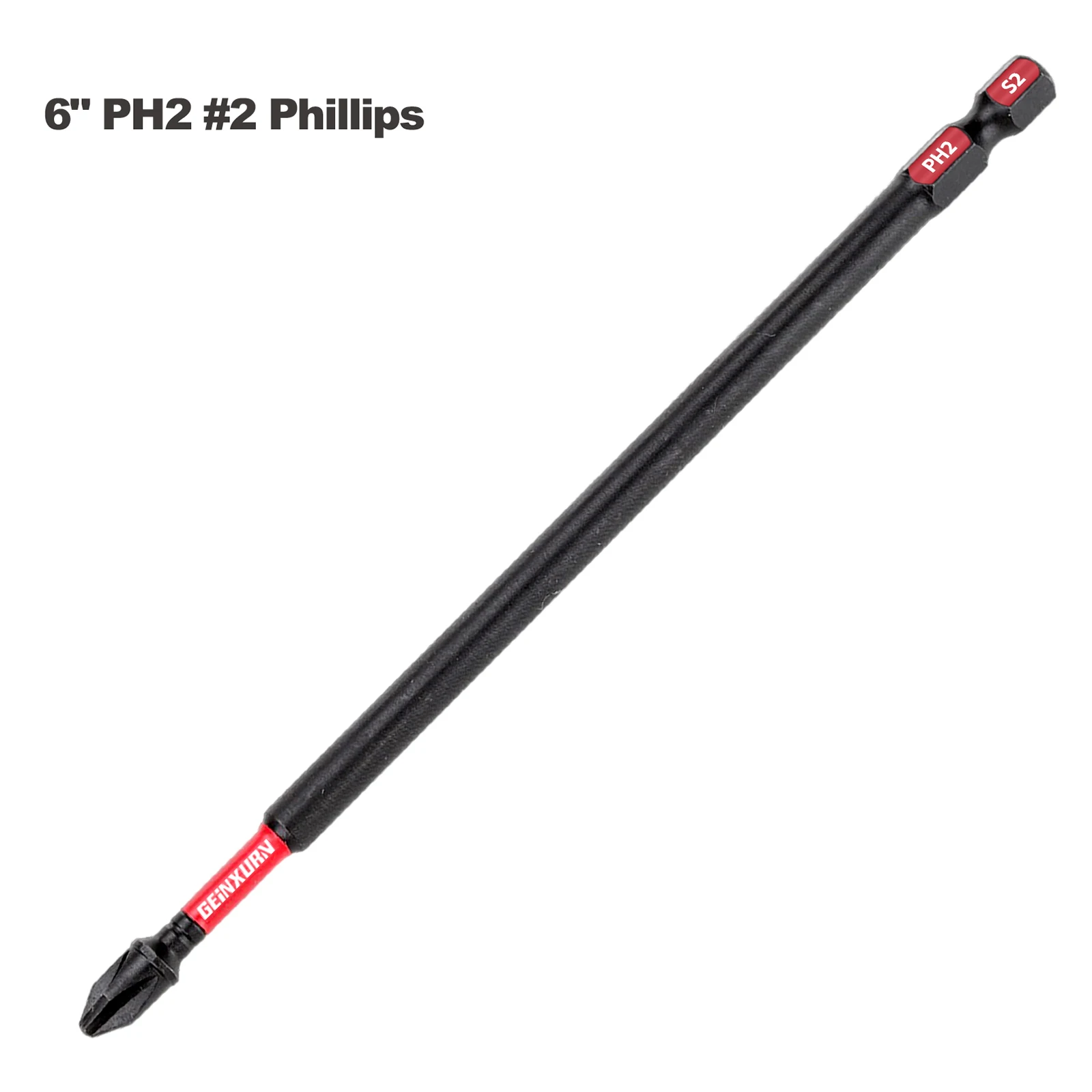 Geinxurn Impact Tough #2 Phillips 6 in. Insert Driver Bits, PH2 Power Screwdriver Bits Set