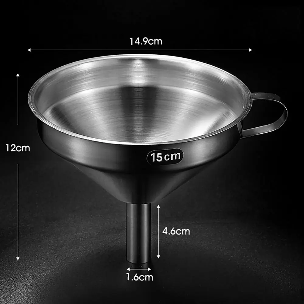 Stainless Steel Oil Liquid Metal Funnel with Detachable Filter Wide Mouth Funnel for Canning Kitchen Tools - Image 4