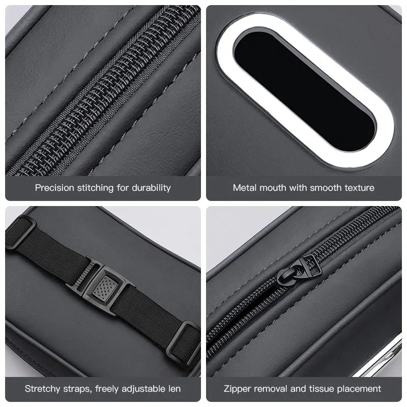 Car Tissue Storage Box Organizer Interior Accesories For Renault Clio Koleos Megane Espace QM6 Kadjar Captur Scenic Duster Twing - الصورة 2