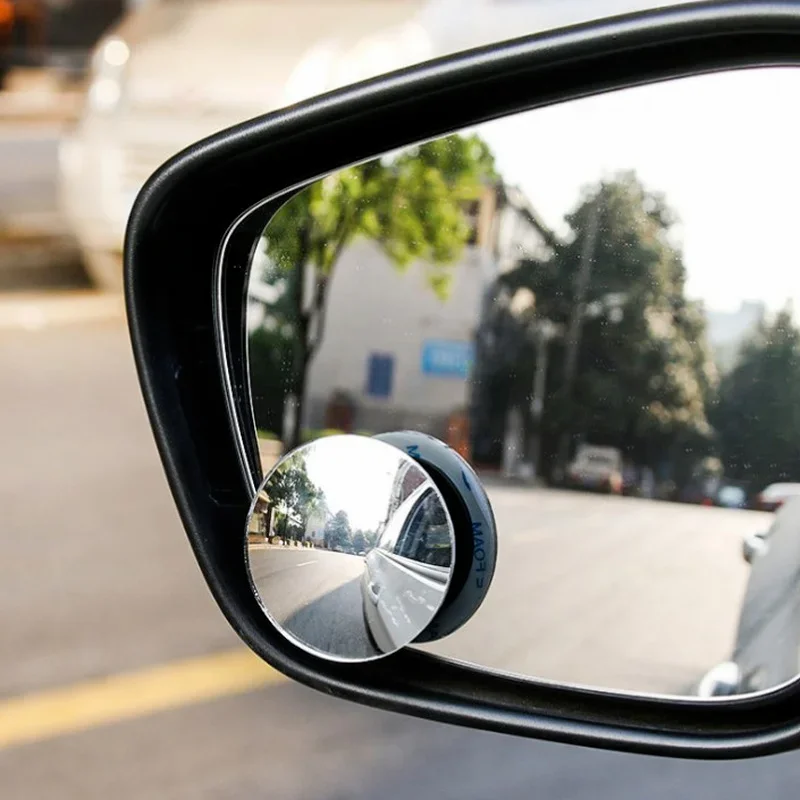 360° Rotation Car Blind Spot Mirror Wide Angle Adjustable Small Round Convex Mirror Car Reversing Auxiliary Rearview Mirror - الصورة 6