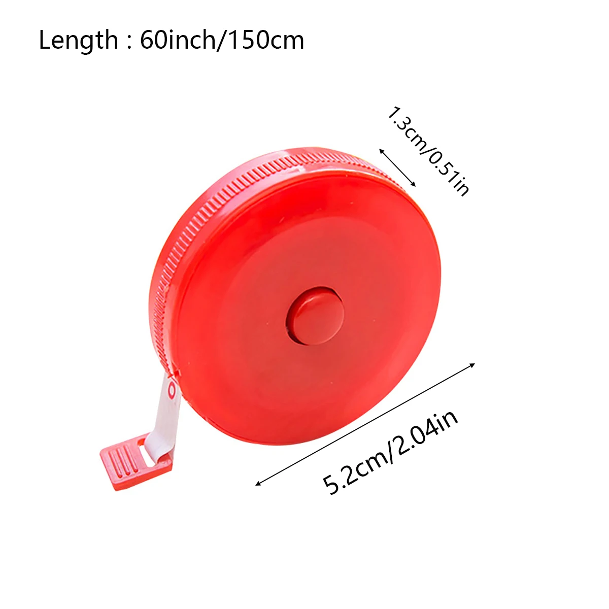 1Pc Automatic Retractable Tailor Measuring Tape Double-Sided Scale One Side 60inch the Other Side 150cm Household Body Measurement Height Measuring Tape - الصورة 5