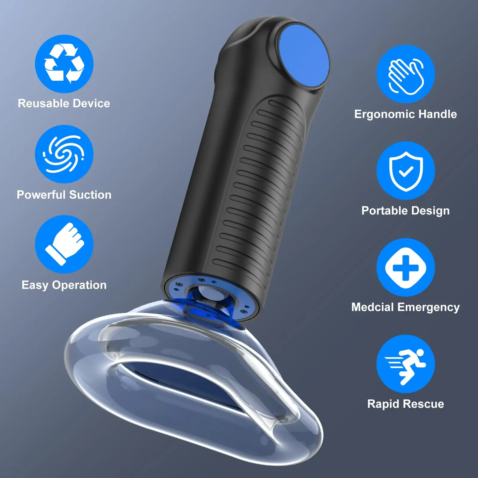 First Aid Kit Choking Device for Baby&Adults Airway Suction Device Choking Rescue Kits Home Asphyxia Device Anti Suffocation - الصورة 2