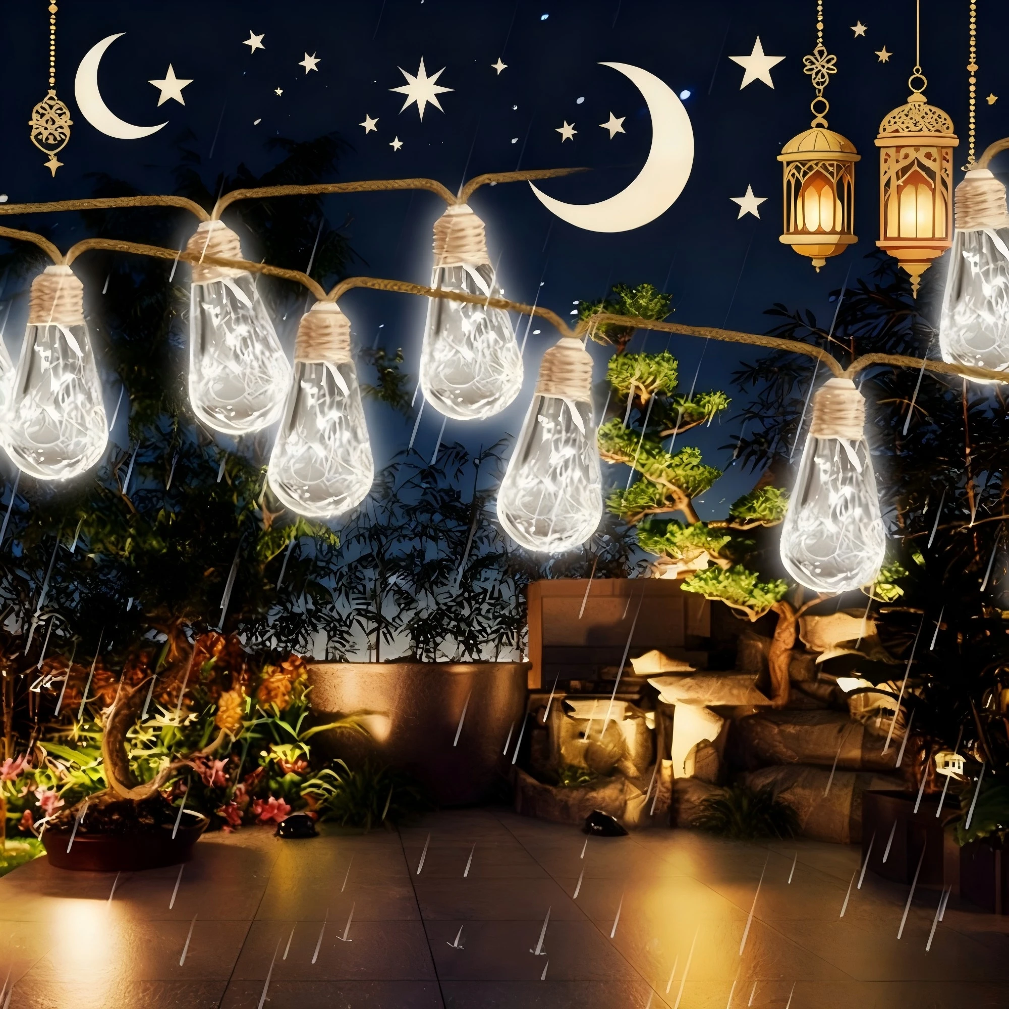 New Arrival! Solar Fairy Lights with 25/15/10 Unbreakable Clear Bulbs - IP44 Waterproof & 8 Modes for Outdoor Bliss! - الصورة 5
