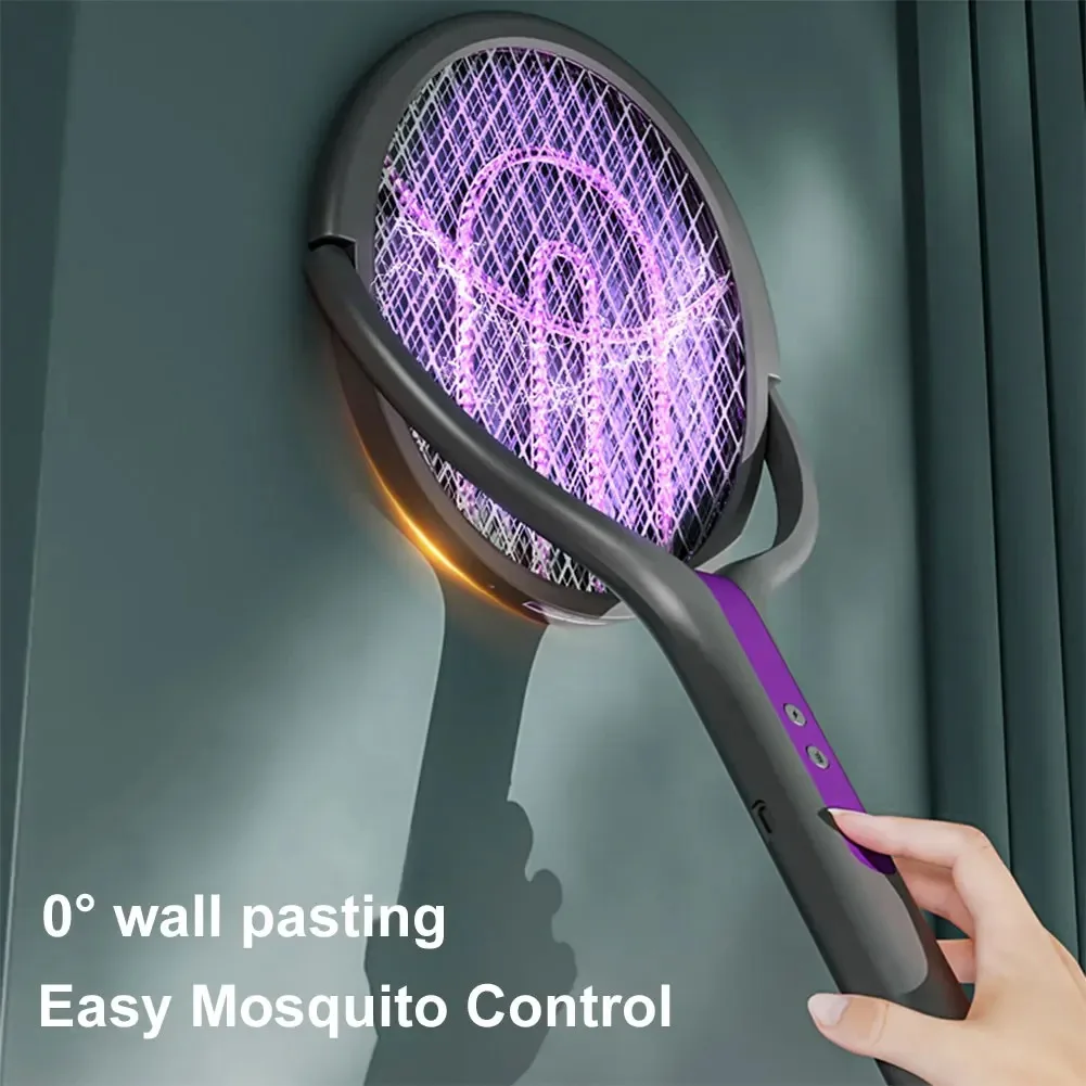 Telescopic Electric Mosquito Swatter & UV Trap Lamp, Extendable 109cm, Safe Physical Killer, Rechargeable, Wall Mount No Gap - الصورة 6