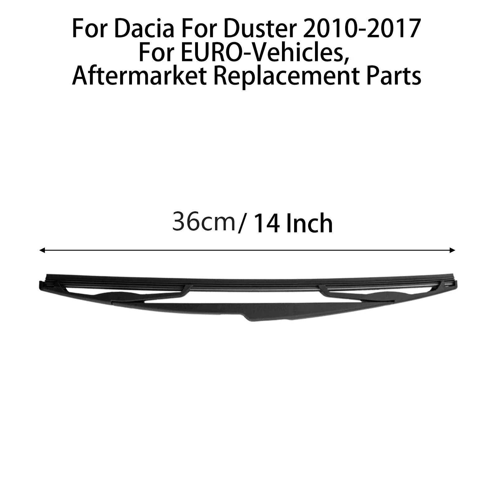 Rear Windscreen Wiper Arm Blade Set For Dacia For Duster 2010-2017 - الصورة 2