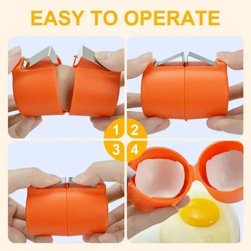 Plastic Egg Shell Opener Professional Manual Eggs Breaker Non-Stick Hand Eggshell Separator Multifunctional Kitchen Baking Tools - Image 6