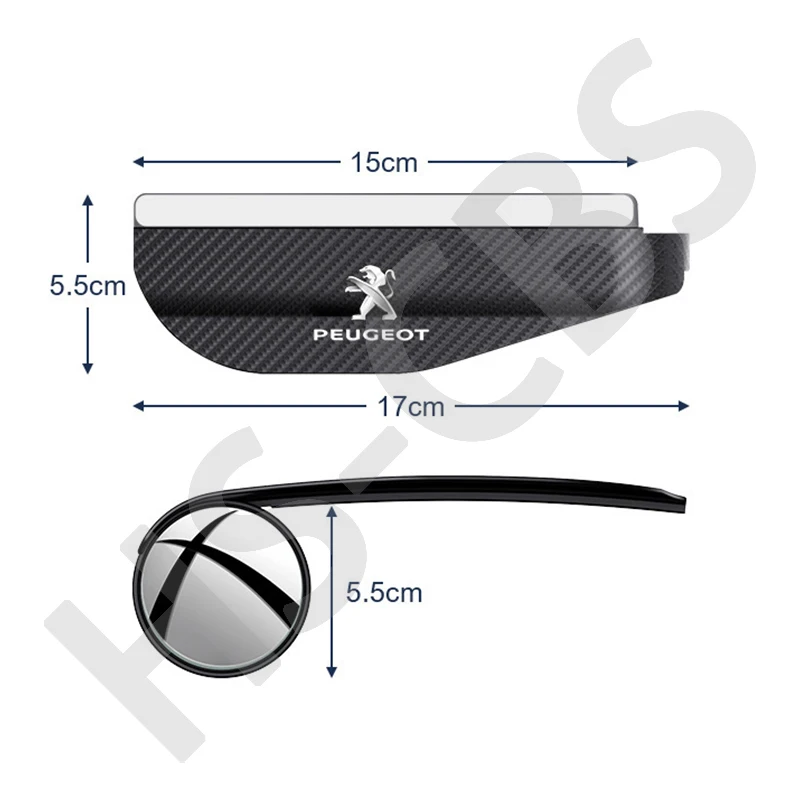 Car Rearview Blind Spot Mirror Rain Eyebrow Visor Side Snow Visor Rain Cover For Peugeot 208 3008 308 2008 207 107 4008 5008 508 - الصورة 2
