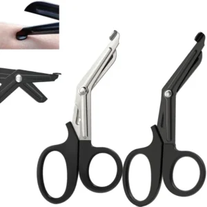 Multi-purpose Rescue Scissors 18.5/15cm Stainless Steel with Safety Curved Blades Camp Use Suitable for Cutting Tape Bandages