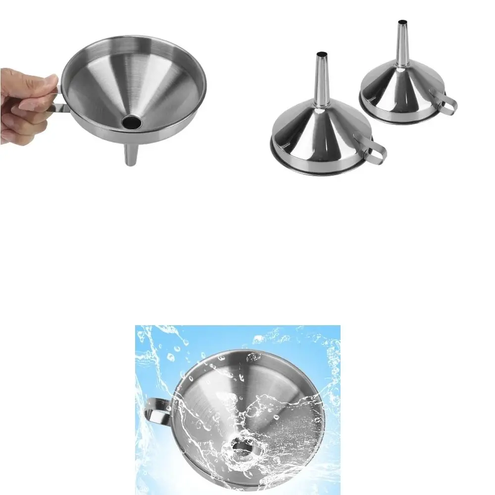 Stainless Steel Oil Liquid Metal Funnel with Detachable Filter Wide Mouth Funnel for Canning Kitchen Tools - Image 6