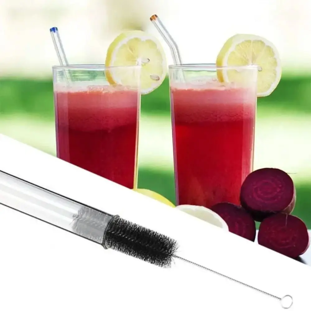 10Pcs/Set High Quality Straw Cleaning Brush Soft Hair Stainless Steel Brush Long Handle Drinking Straw Cleaner Cleaning Brushes - الصورة 4