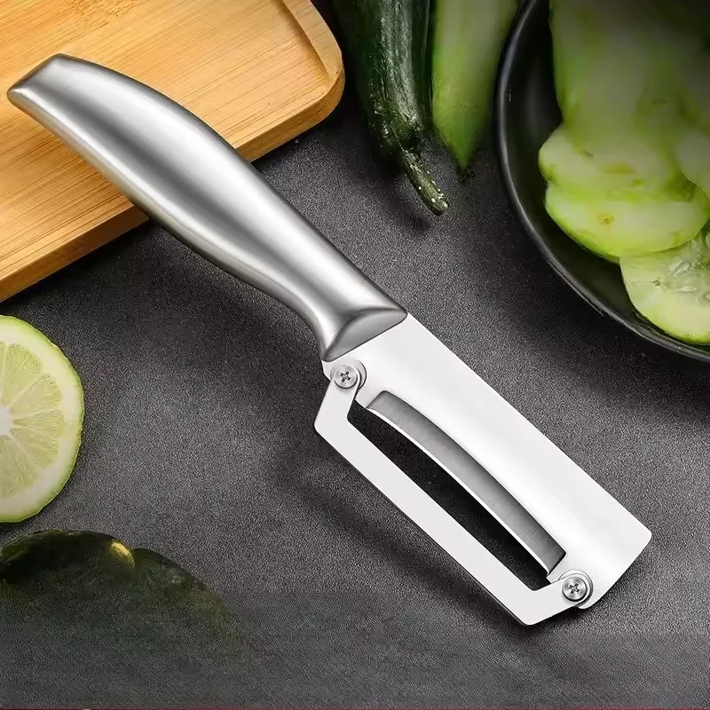 1PC Stainless Steel Flat Edge Peeler Potato Peeler Slicer Knife Watermelon/Melon Grater Kitchen Multi-Purpose Tool - الصورة 4