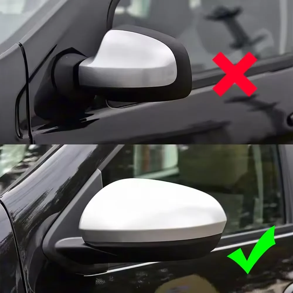 Fit For Renault Duster 2011 2012 2013 2014 -2017 Car Rearview Side Mirror Cover Wing Cap Exterior Door Trim Adhesive Sticker - الصورة 2