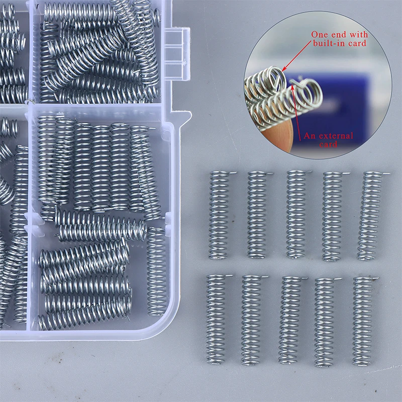 10/100Pcs Auto Folding Car Key Rotation Shaft Springs High-Tension Spiral Coil For Remote Flip Key Repair Tool - الصورة 2