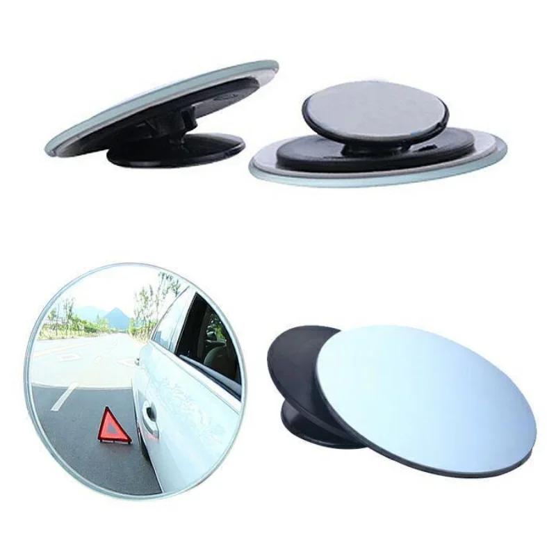 360° Rotation Car Blind Spot Mirror Wide Angle Adjustable Small Round Convex Mirror Car Reversing Auxiliary Rearview Mirror - الصورة 3