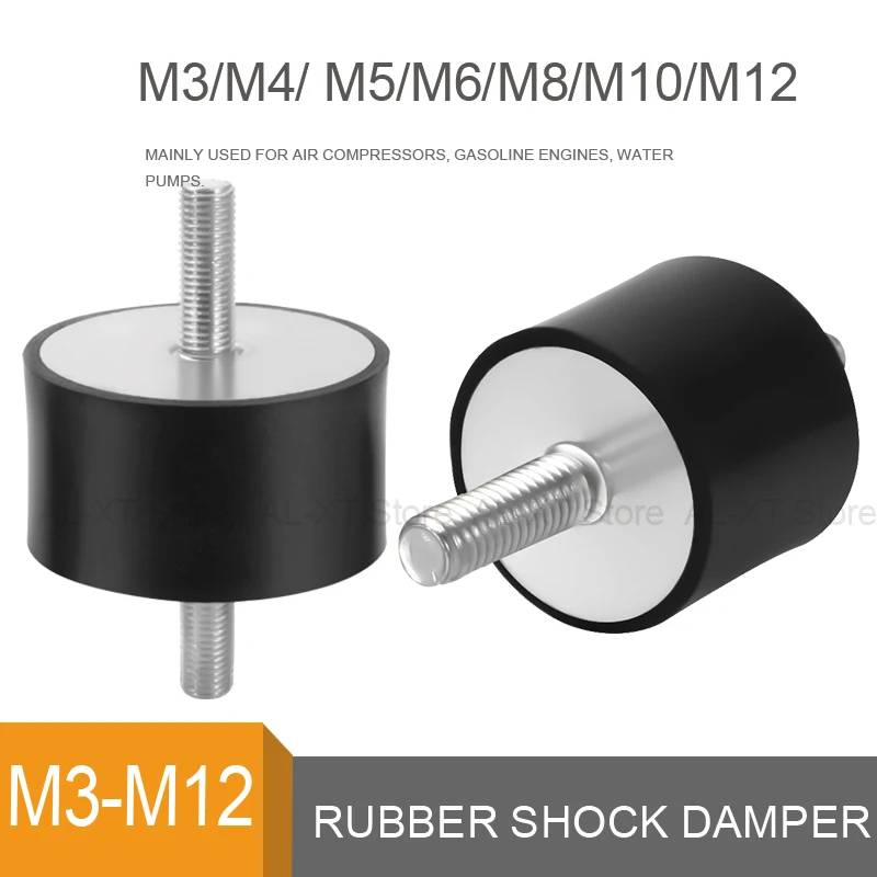 4Pcs Anti Vibration Silentblock Boat Car Milling Machine Bobbin Rubber Mounts Male Tools M3 M4 M5 M6 M8 M12 Rubber Shock Damper - الصورة 3