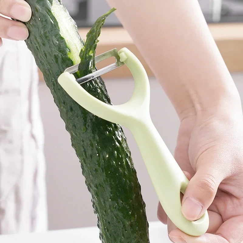 Stainless steel peeler with PP handle, potato and household vegetable and fruit peeler, fruit knife, kitchen utensils - الصورة 6