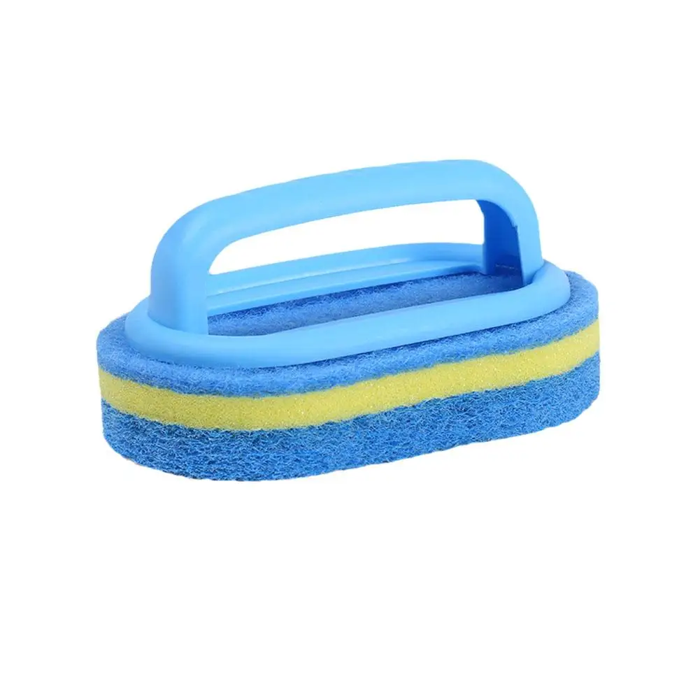 Sponge Cleaning Brush With Handle Bathtub Tile Scrub Brush Kitchen Bathroom Cleaning Household Supplies