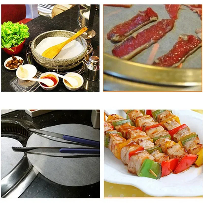100/500Pcs 11cm Hamburger Patty Paper, Wax Papers To Separate Frozen Pressed Patties for Burger Patty Paper - الصورة 6