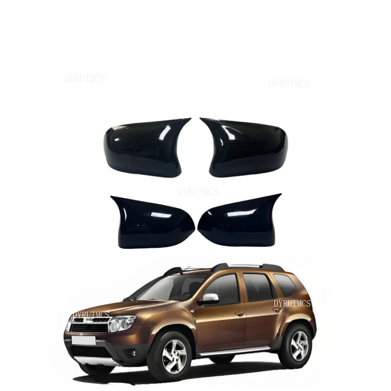 Fit For Renault Duster 2011 2012 2013 2014 -2017 Car Rearview Side Mirror Cover Wing Cap Exterior Door Trim Adhesive Sticker
