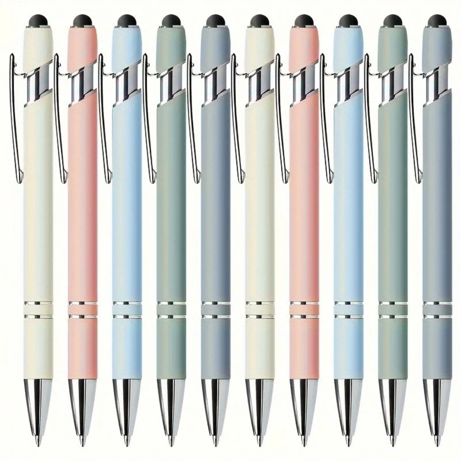 2/5pcs Morandi Retractable Ballpoint Pens , Smooth Writing, Non-Slip Grip,Mid-Tip Bullet Refill, Ideal for Daily Use