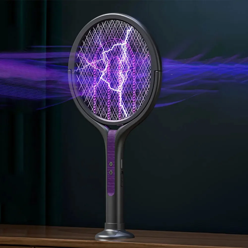 Telescopic Electric Mosquito Swatter & UV Trap Lamp, Extendable 109cm, Safe Physical Killer, Rechargeable, Wall Mount No Gap - الصورة 3