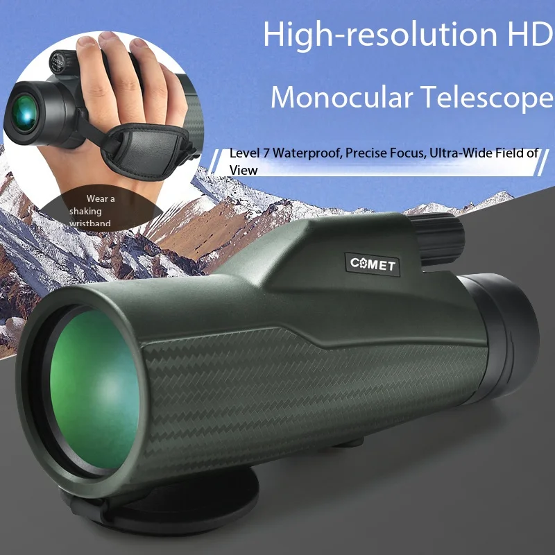 10X50 single tube large aperture telescope high-definition low light night vision outdoor concert portable moon watching