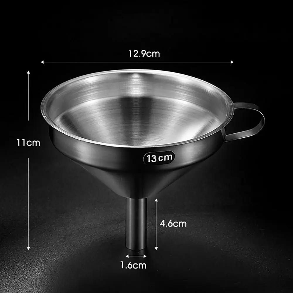 Stainless Steel Oil Liquid Metal Funnel with Detachable Filter Wide Mouth Funnel for Canning Kitchen Tools - Image 3