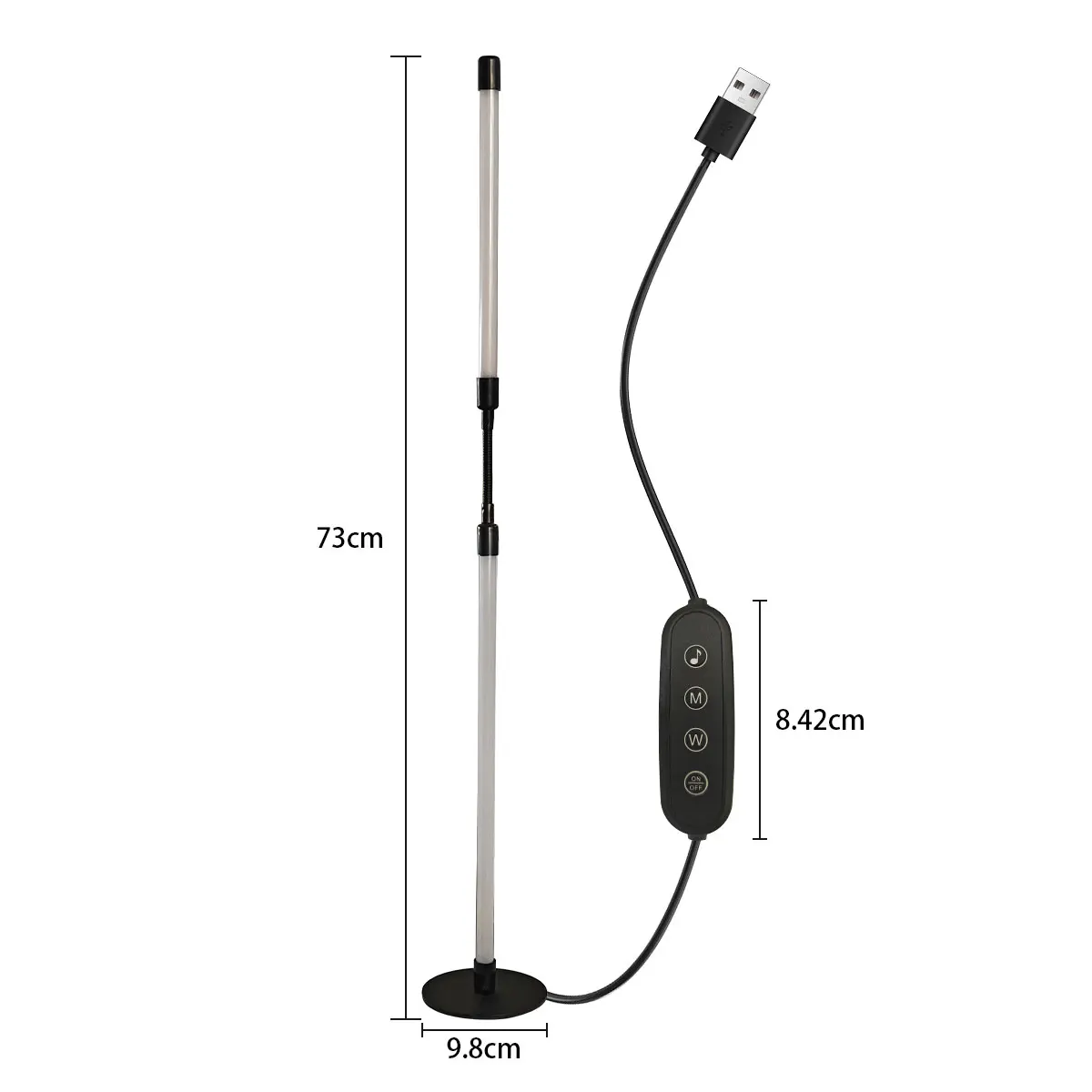 Smart Rgb Color-Changing Led Desk Lamp, Multifunctional Color-Adjustable Desk Lamp, Flexible Gooseneck That Can Rotate 360 Degrees, with Music Synchronization, App Control, DIY Mode, Suitable for Living Room, Bedroom, Game Room - الصورة 5