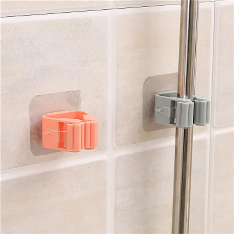 Mop Rack Wall Mounted Mop Holder Broom Holder Hanger Shelf Organizer Hook Household Kitchen Organizer Bathroom Accessories - الصورة 5