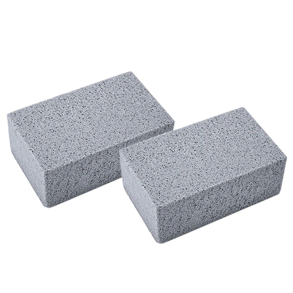 2Pcs Grill Cleaning Brick Block Barbecue gas stove BBQ Stone Racks Stains Grease Cleaner Tool sponge Kitchen Gadgets - الصورة 5