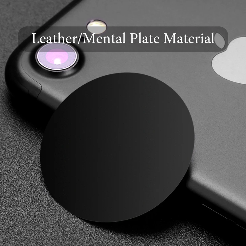 Metal Plate Magnet Mobile Stand Universal Replacement Metal Plate Kit With Adhesive For iphone x Magnetic Car Mount Phone Holder - الصورة 5
