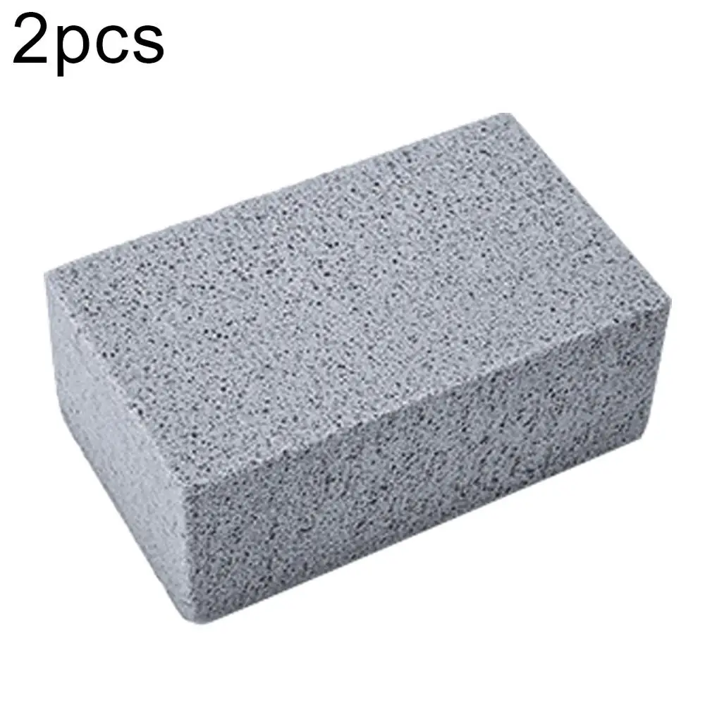 2Pcs Grill Cleaning Brick Block Barbecue gas stove BBQ Stone Racks Stains Grease Cleaner Tool sponge Kitchen Gadgets - الصورة 6