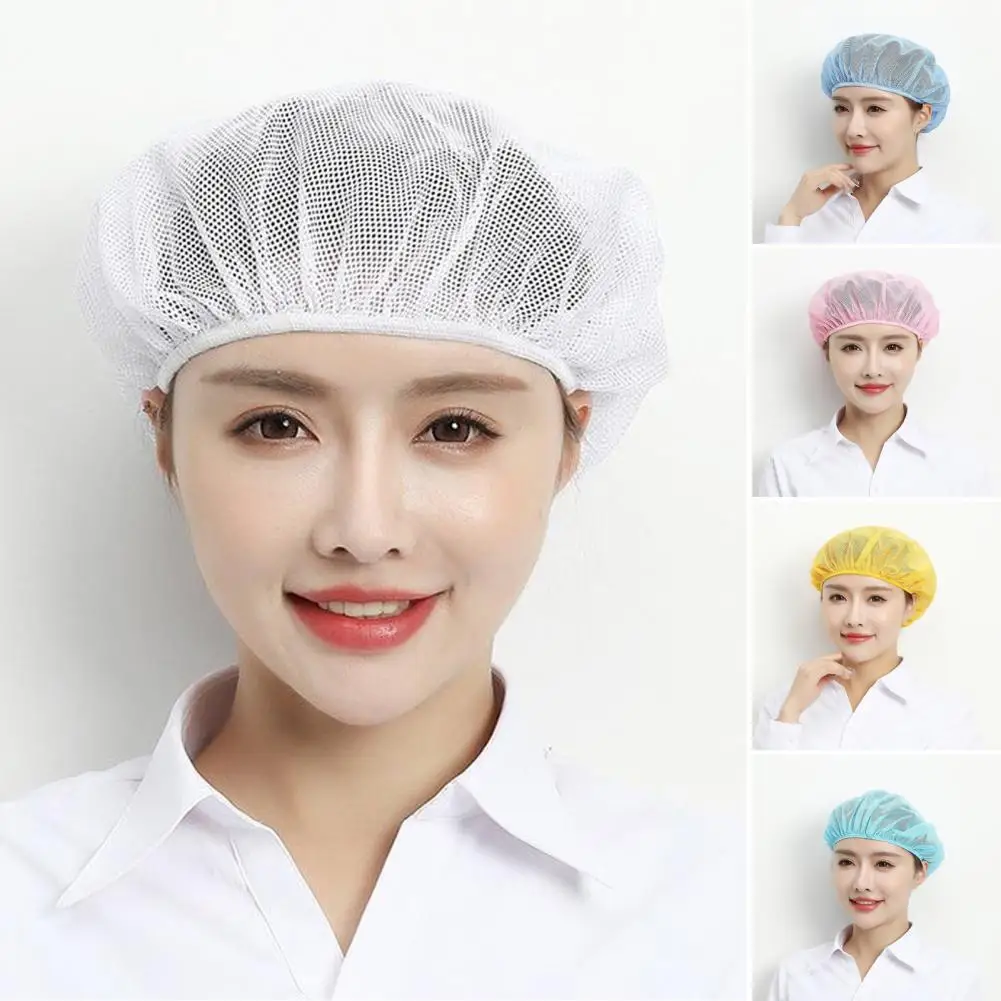52-60cm Bakery Hat Reusable Mesh Chef Cap Breathable Friendly To Skin Washable Cooking Cap Protective Headwear Kitchen Gadget - Image 2