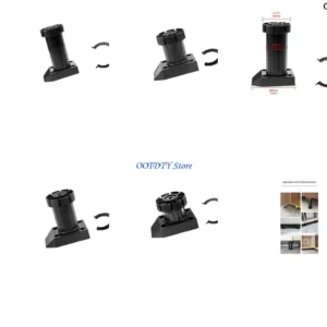 367A Set Of 4 Anti Tilts Cabinet Balance Parts Adjustable Height Home Legs Plastic Support for Kitchen Bathroom Shelves
