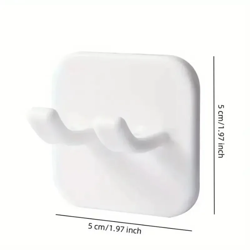 Sticker Hook Wall Hanging Kitchen Hanger Bathroom Razor Holder Men Shaving Cloth Hanger Adhesive Wall Hook Shaver Shelf Hooks - الصورة 2