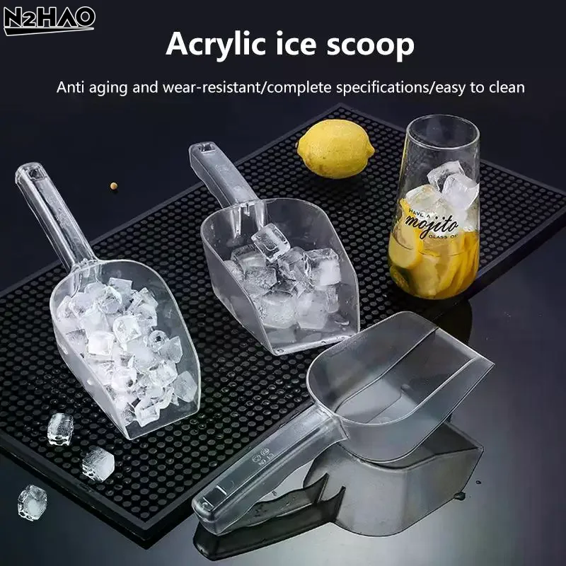 1pcs Bar Buffet Wedding Favor Party Ice Sugar Sweets Candy Clear Acrylic Scoops Kitchen Gadget Dessert Grain Dry Goods Shovel - الصورة 3