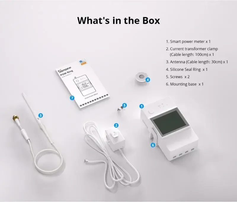 SONOFF POWCT 100A WiFi POW Ring Smart Power Meter Split CT Sensor ESP32 Chip Energy Monitor EWeLink APP With Alexa Google Home - الصورة 2