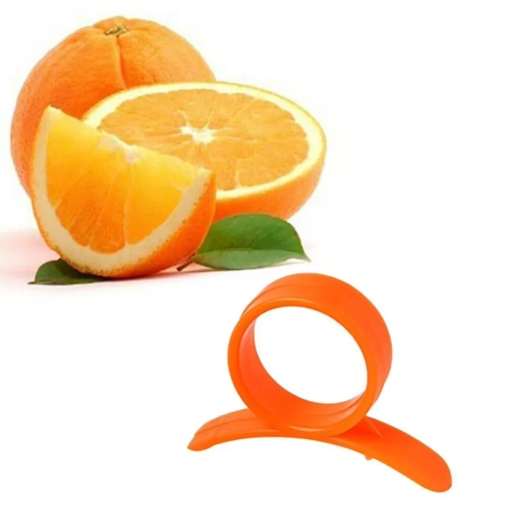 2pcs New Ring Type Citrus Parer Opening Device Practical Fruit Cutter Convenience Gadgets Stripper Tool Manual Peeling Kitchen - الصورة 2