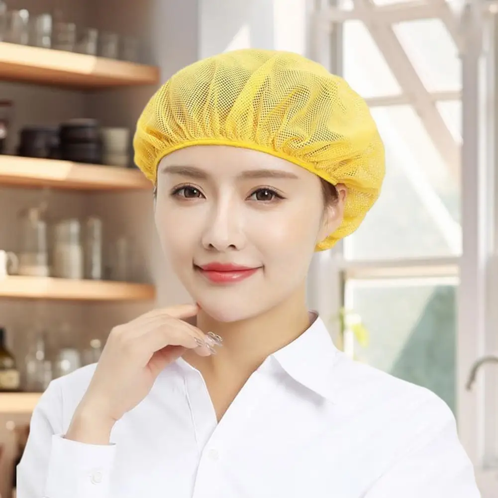 52-60cm Bakery Hat Reusable Mesh Chef Cap Breathable Friendly To Skin Washable Cooking Cap Protective Headwear Kitchen Gadget - Image 4