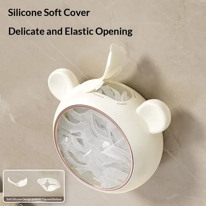 Wall Mounted Food Cover Wrap Rack, Dustproof Plastic Wrap Storage Box Organizer for Home Kitchen - الصورة 6