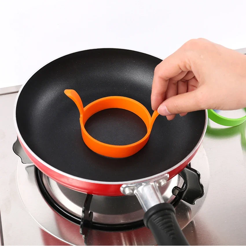 Silicone Omelette Eggs Frying Mold Kitchen Cooking Accessories Round Fried Egg Pancake Mould Household DIY Breakfast Gadgets - الصورة 3