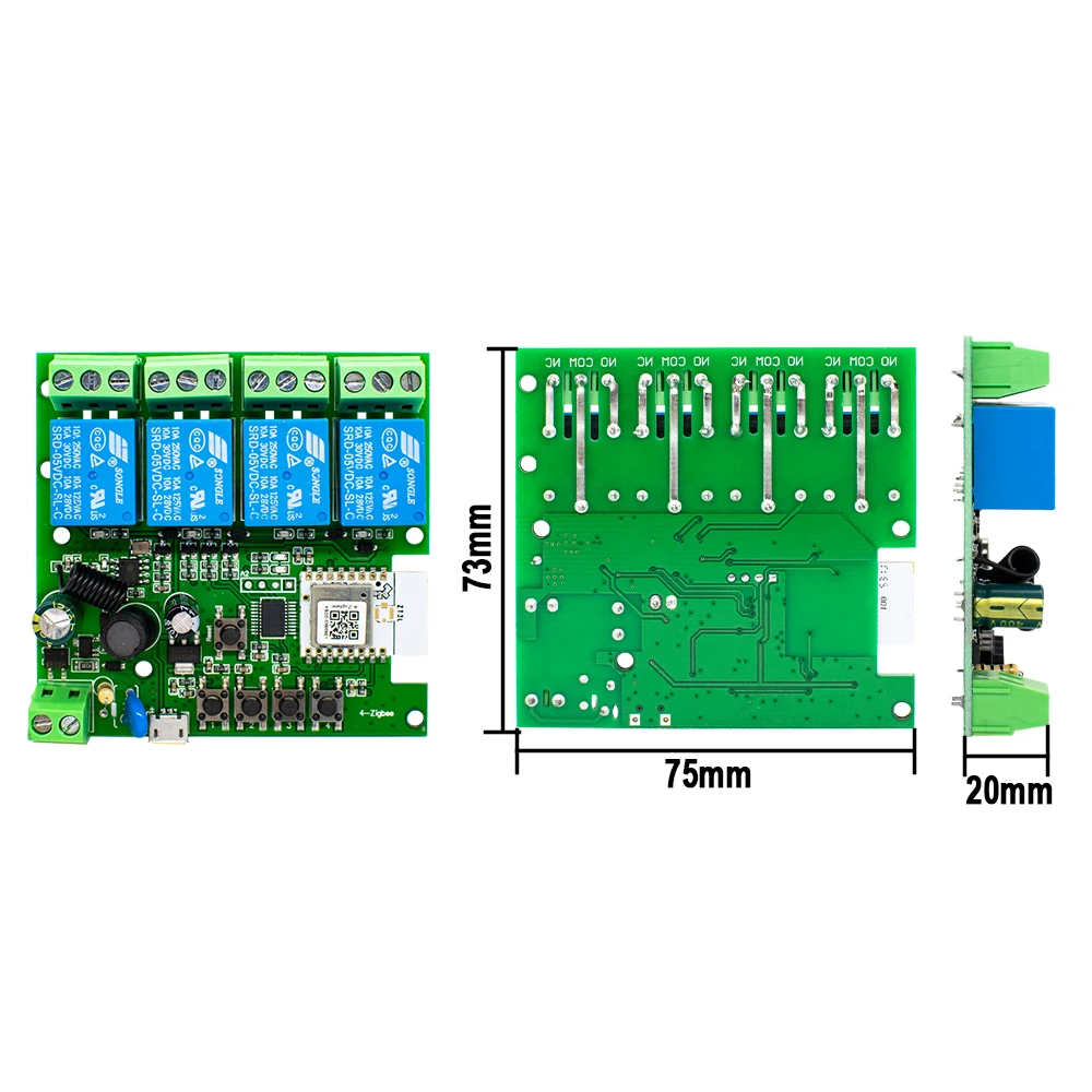 4CH Zigbee 3.0 Smart Home Relay DC 12V 24V 32V 110V Motor Switch Module 4 Channel Radio RF Remote Control Work With Tuya Alexa - Image 5