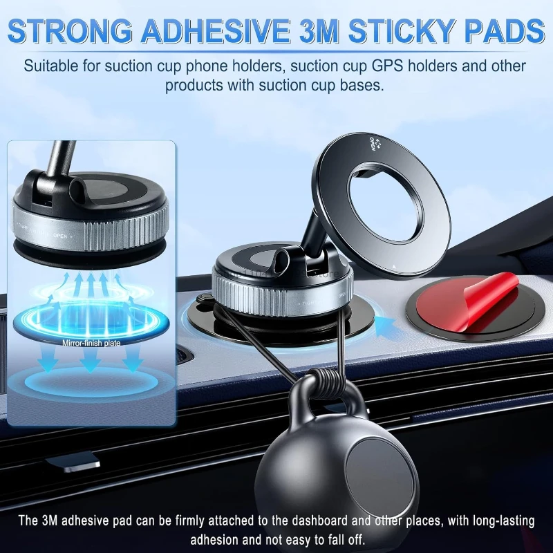 Mobile Phone Sticker Car Suction Cup Adhesive Sticker Disc Pad Base for GPS Mobile Phone Stand Bracket Holder Camera Stand Mount - الصورة 3