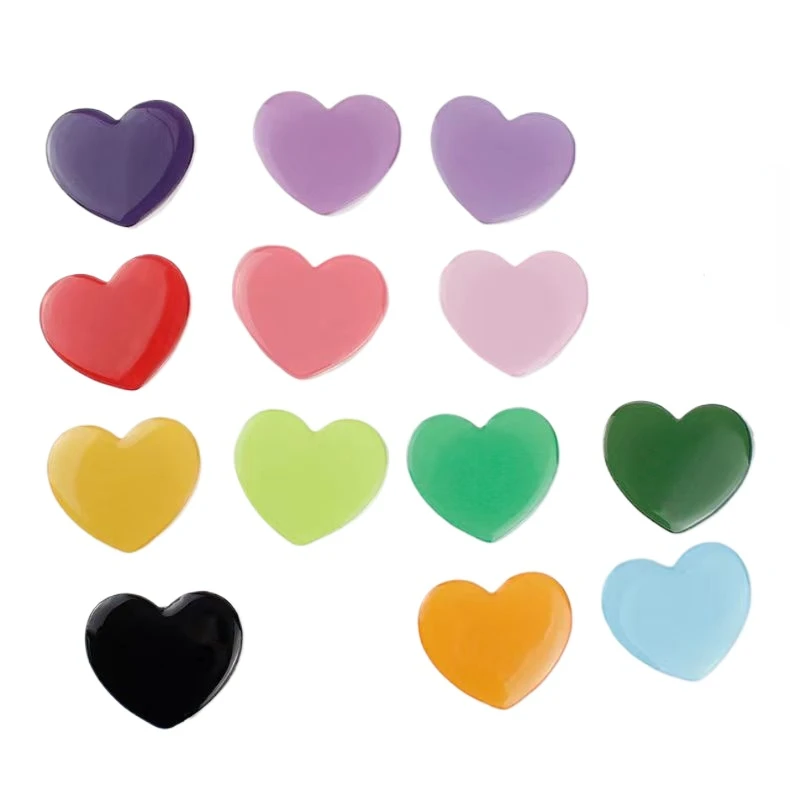 Solid Color Heart-shaped Phone Holder Lazy Bracket Simple Cute Crystal Retractable Expandable Base For iPhone - Image 2