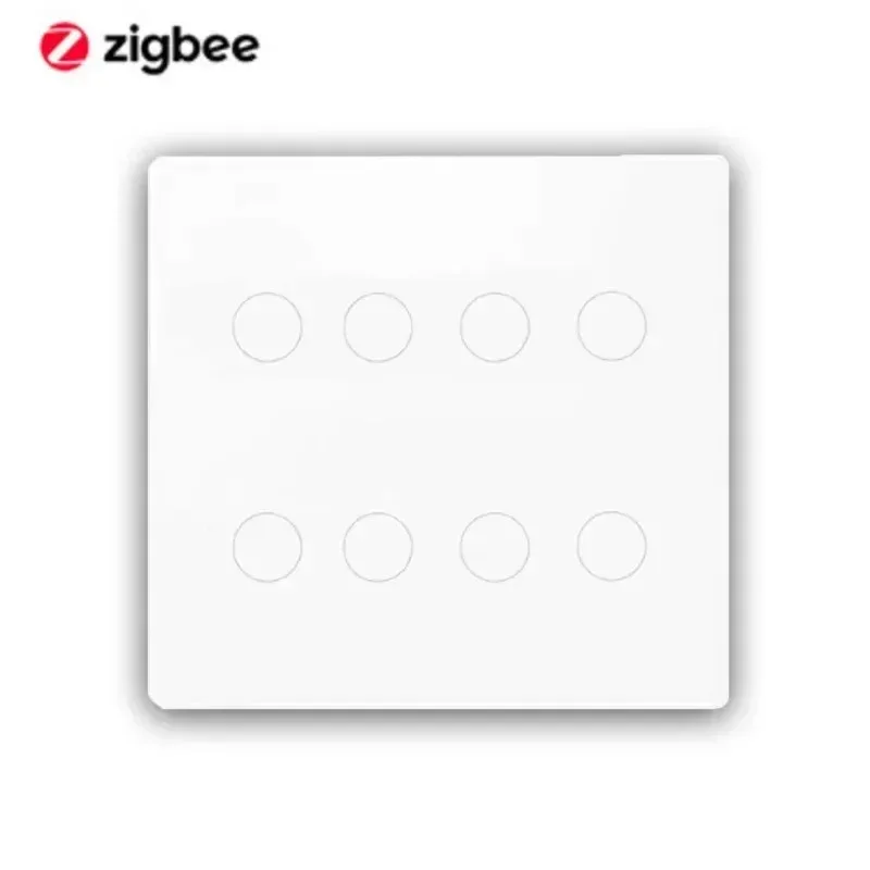 Brazil Tuya Zigbee Light Switch Touch Sensor Panel Tuya Smart Life Neutral Wire 4/6/8 Gang Remote by Alexa Dot Google Home - الصورة 2