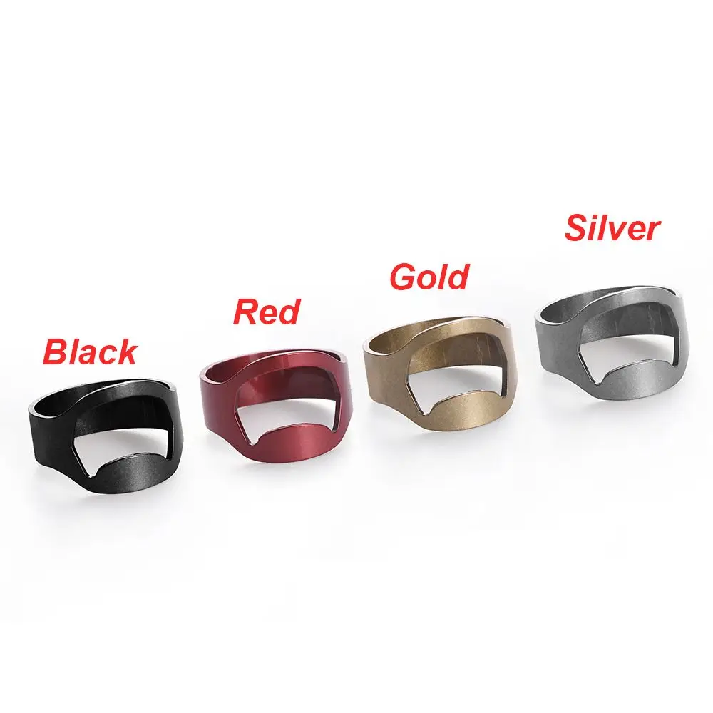 1/3PCS Unique Stainless Steel Home & Living Gadgets Beer Bottles Opener Kitchen Tool Finger Ring Openers - الصورة 3