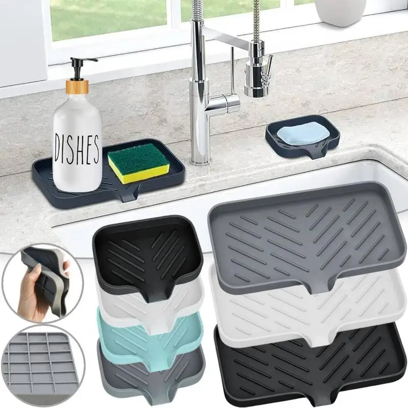 Non-slip Silicone Organizer Tray For Kitchen And Bathroom Anti-drop Storage Solution - الصورة 6